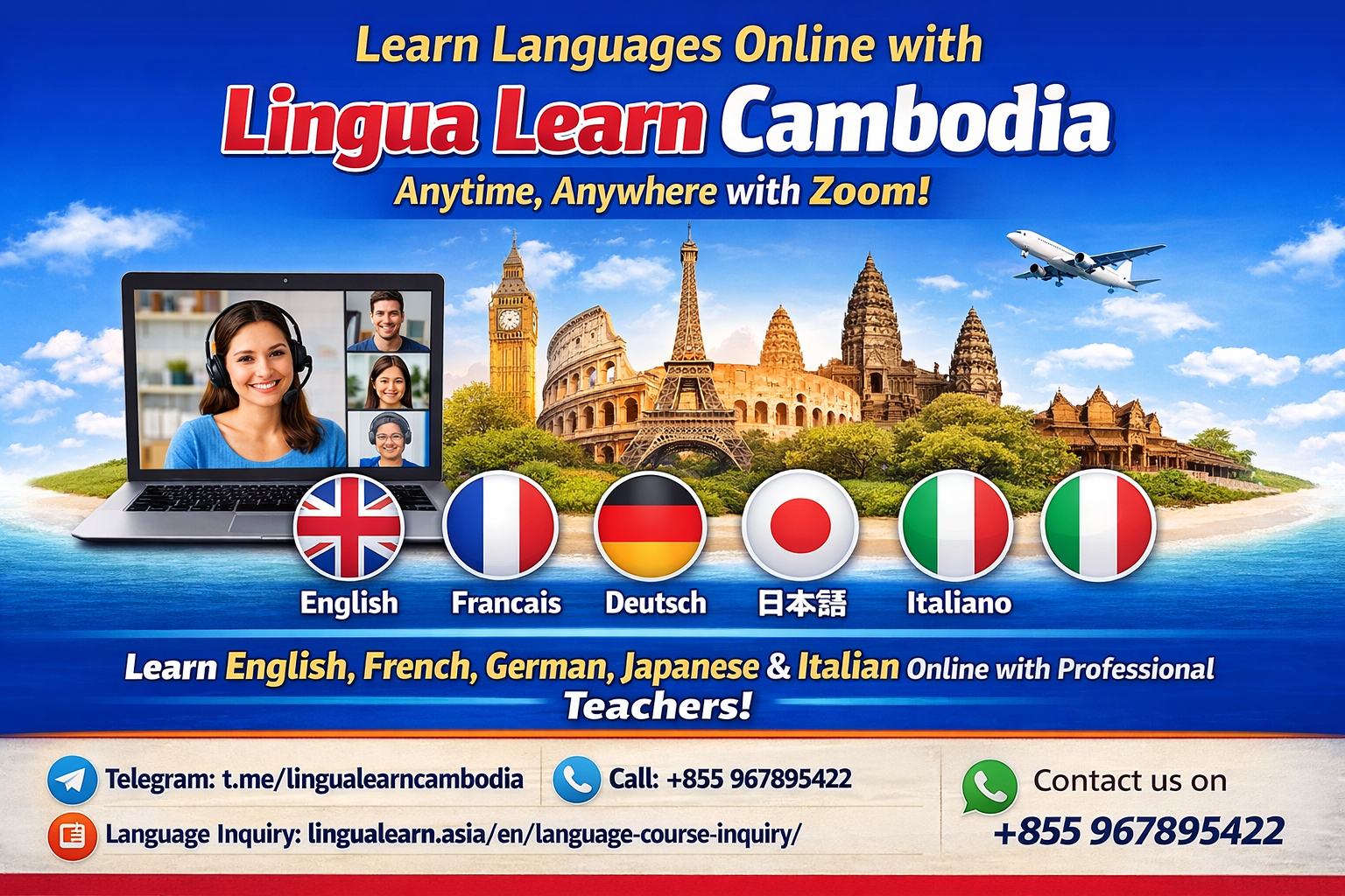 រៀនភាសាតាមអ៊ិនធរណេតជាមួយ Lingua Learn Cambodia សង្គម